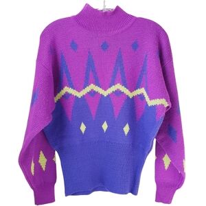 Vintage White Stag Purple Sweater